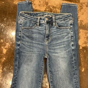 American Eagle Outfitters Women's Dark Blue Skinny Jeans